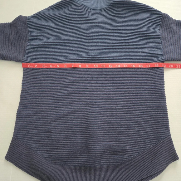 NAVY BLUE OFFLINE BY AERIE HOME STRETCH QUARTER ZIP SWEATER SIZE XS - Picture 9 of 10